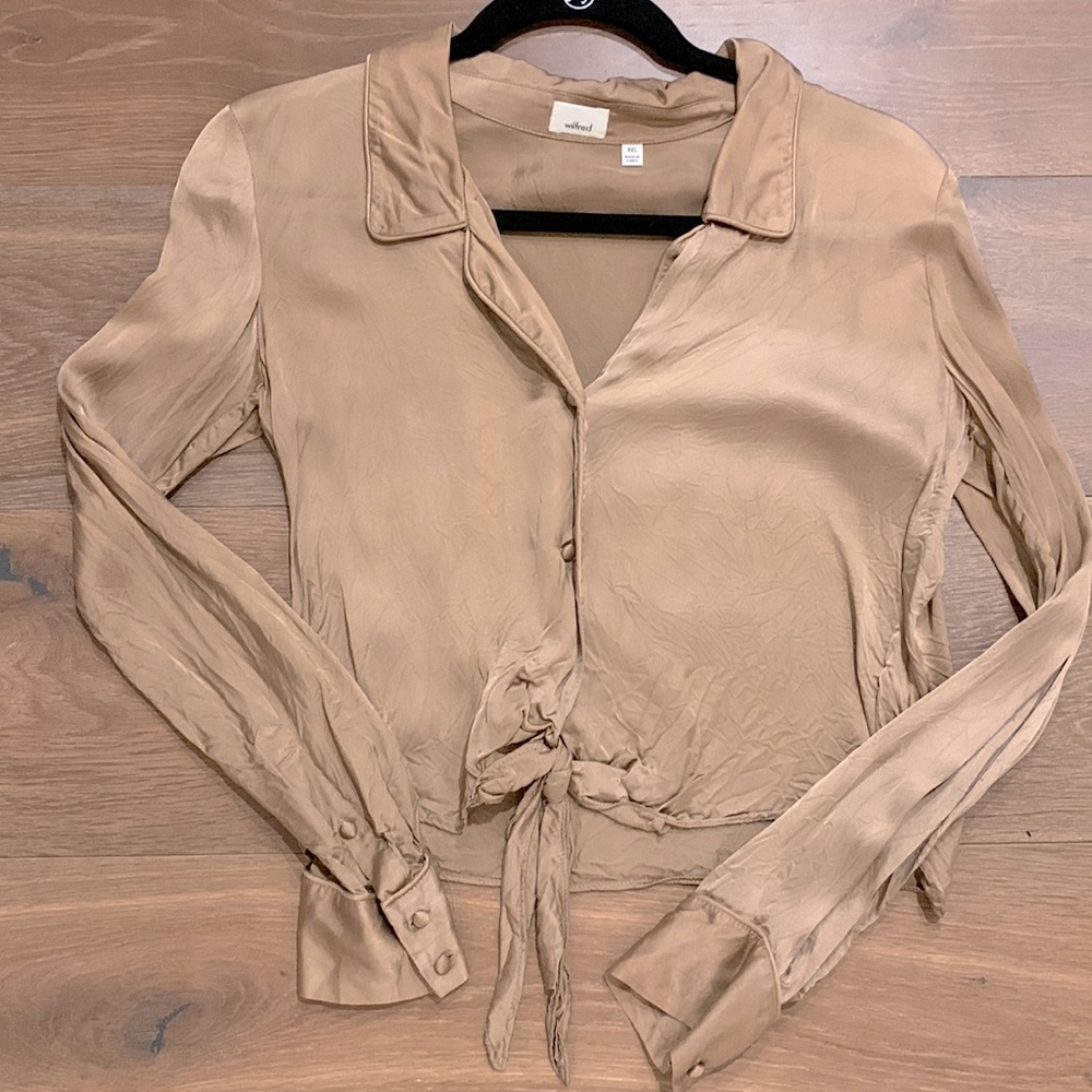 Wilfred satin buttonup shirt